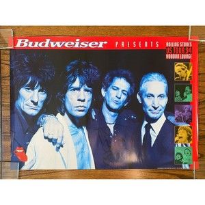 ROLLING STONES Promo Poster US Tour 1994 Budweiser Presents Voodoo Lounge (T24)